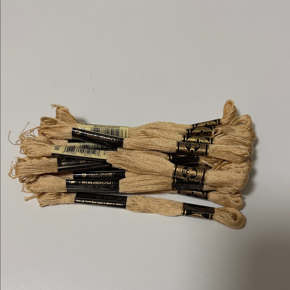 17 DMC (color 738) Beige Embroidery Floss